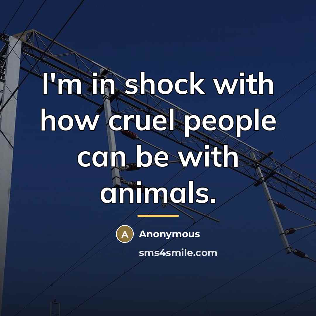 “I'm in shock with how cruel people can be with…” quote by Anonymous