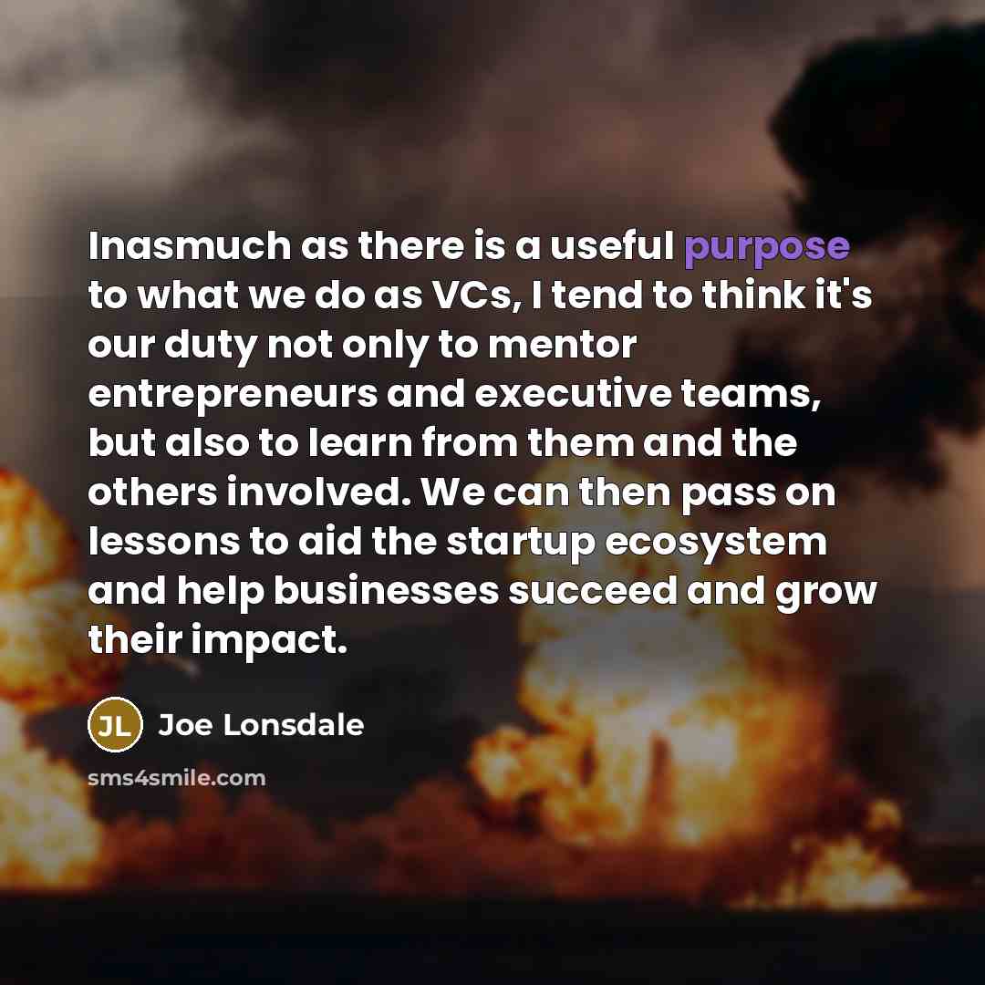 “Inasmuch as there is a useful purpose to what we…” quote by Joe Lonsdale