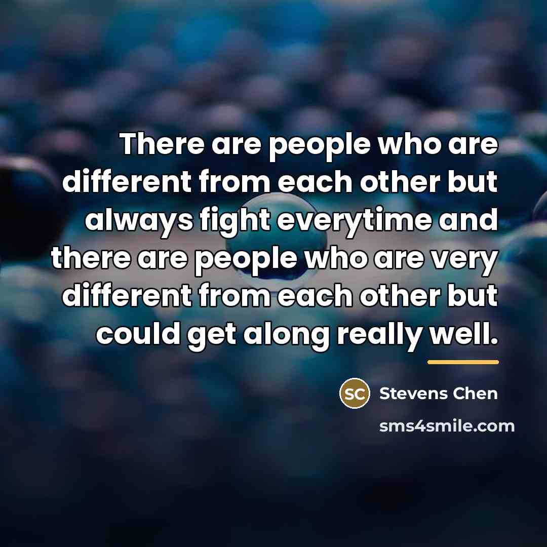 “There are people who are different from each other but…” quote by Stevens Chen