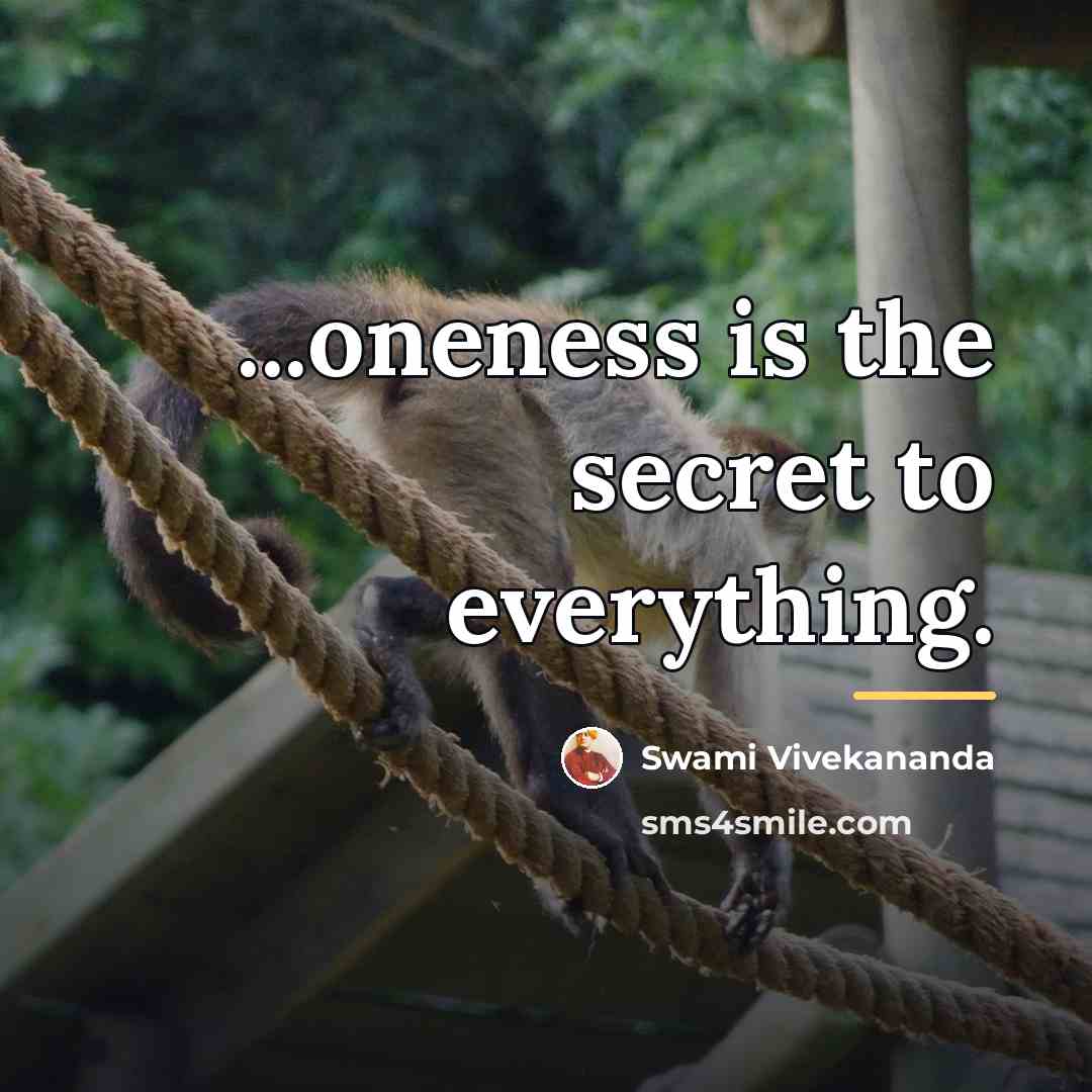 “...oneness is the secret to everything.…” quote by Swami Vivekananda