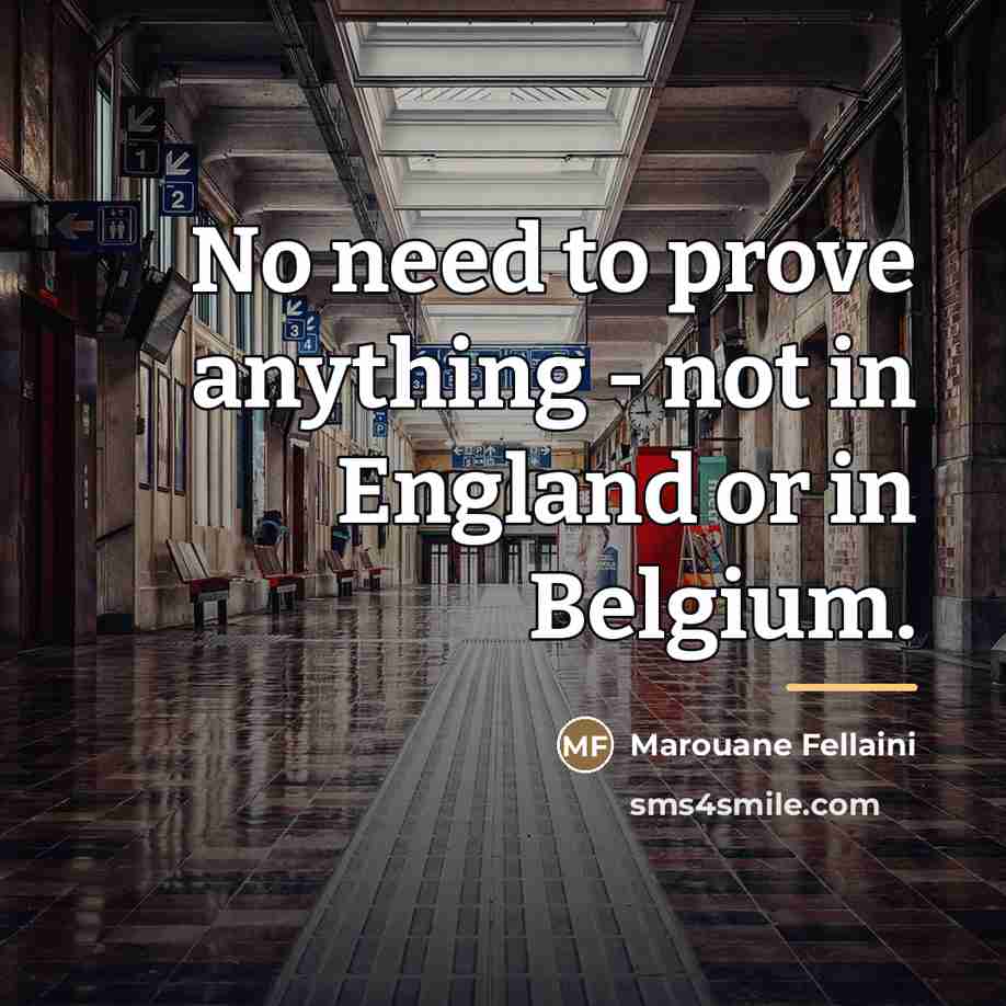 “No need to prove anything - not in England or…” quote by Marouane Fellaini