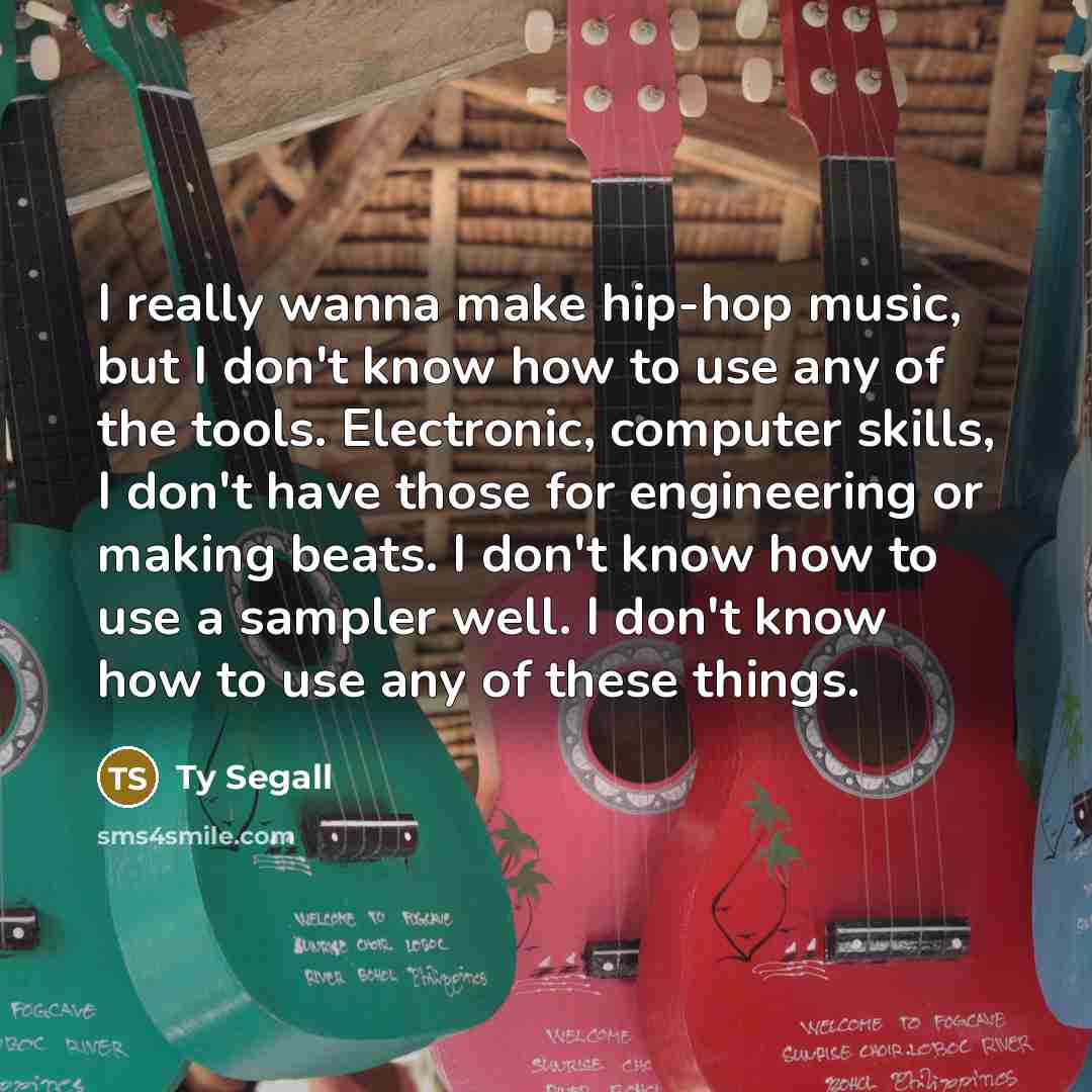 “I really wanna make hip-hop music, but I don't know…” quote by Ty Segall