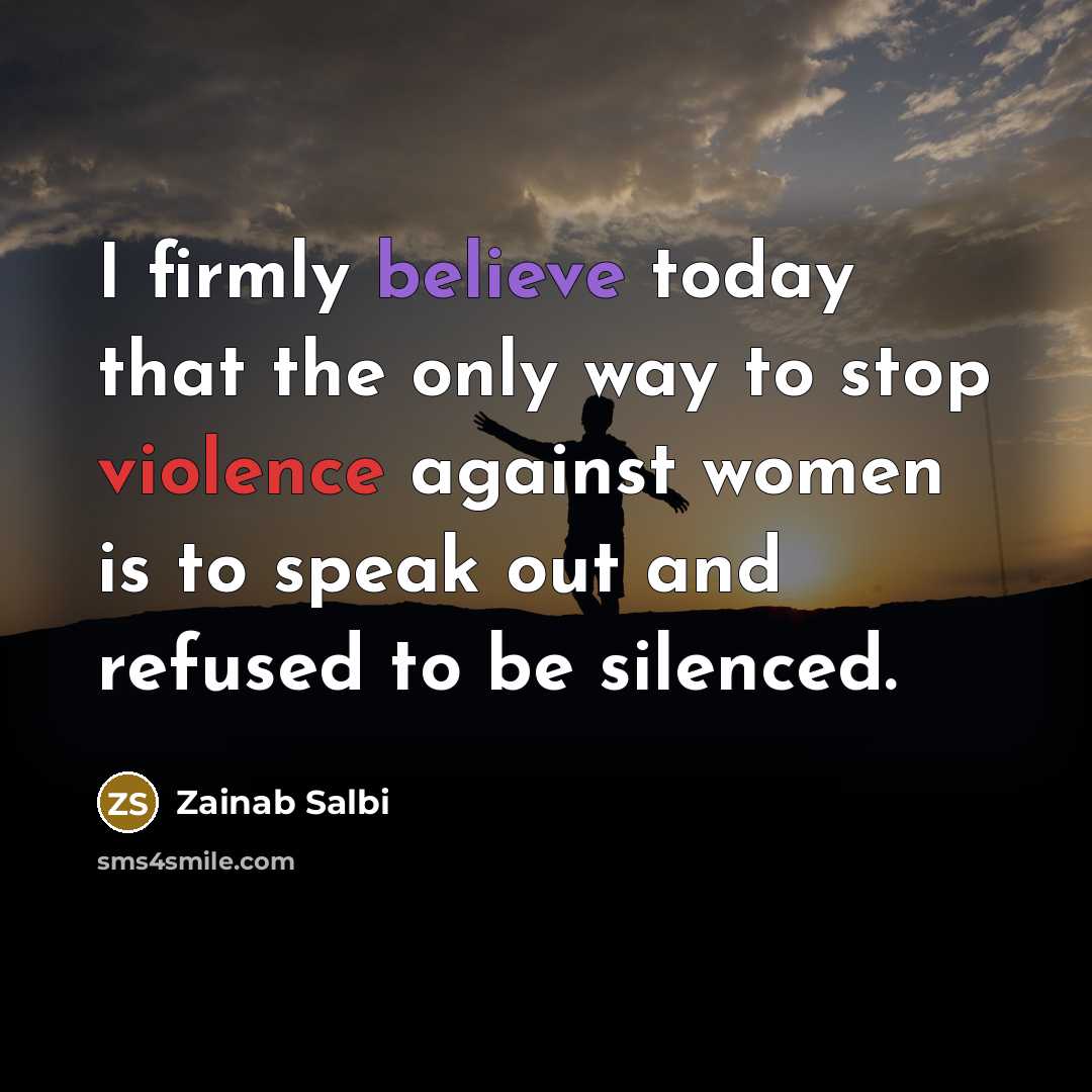“I firmly believe today that the only way to stop…” quote by Zainab Salbi