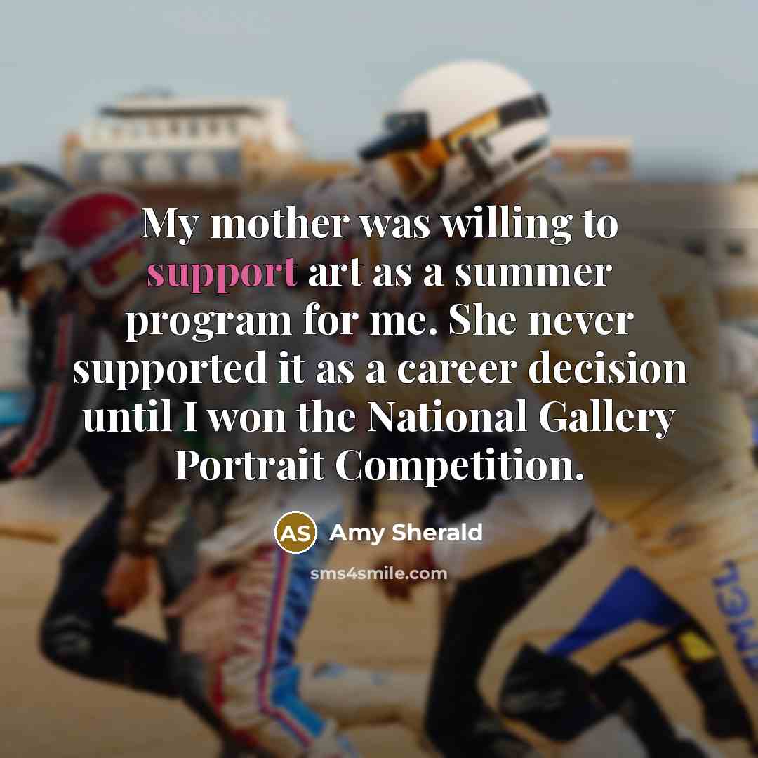 “My mother was willing to support art as a summer…” quote by Amy Sherald