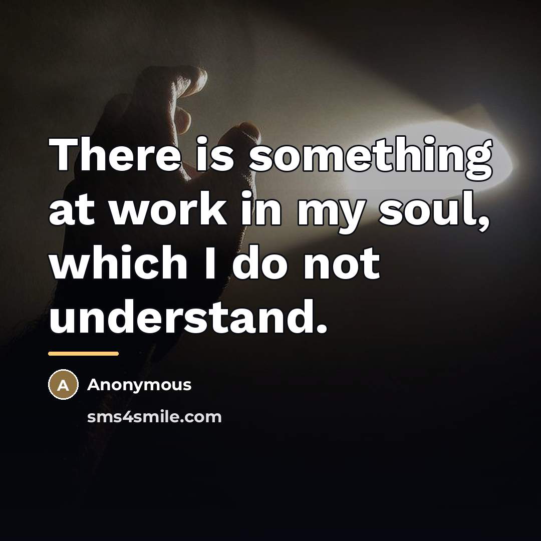 “There is something at work in my soul, which I…” quote by Anonymous