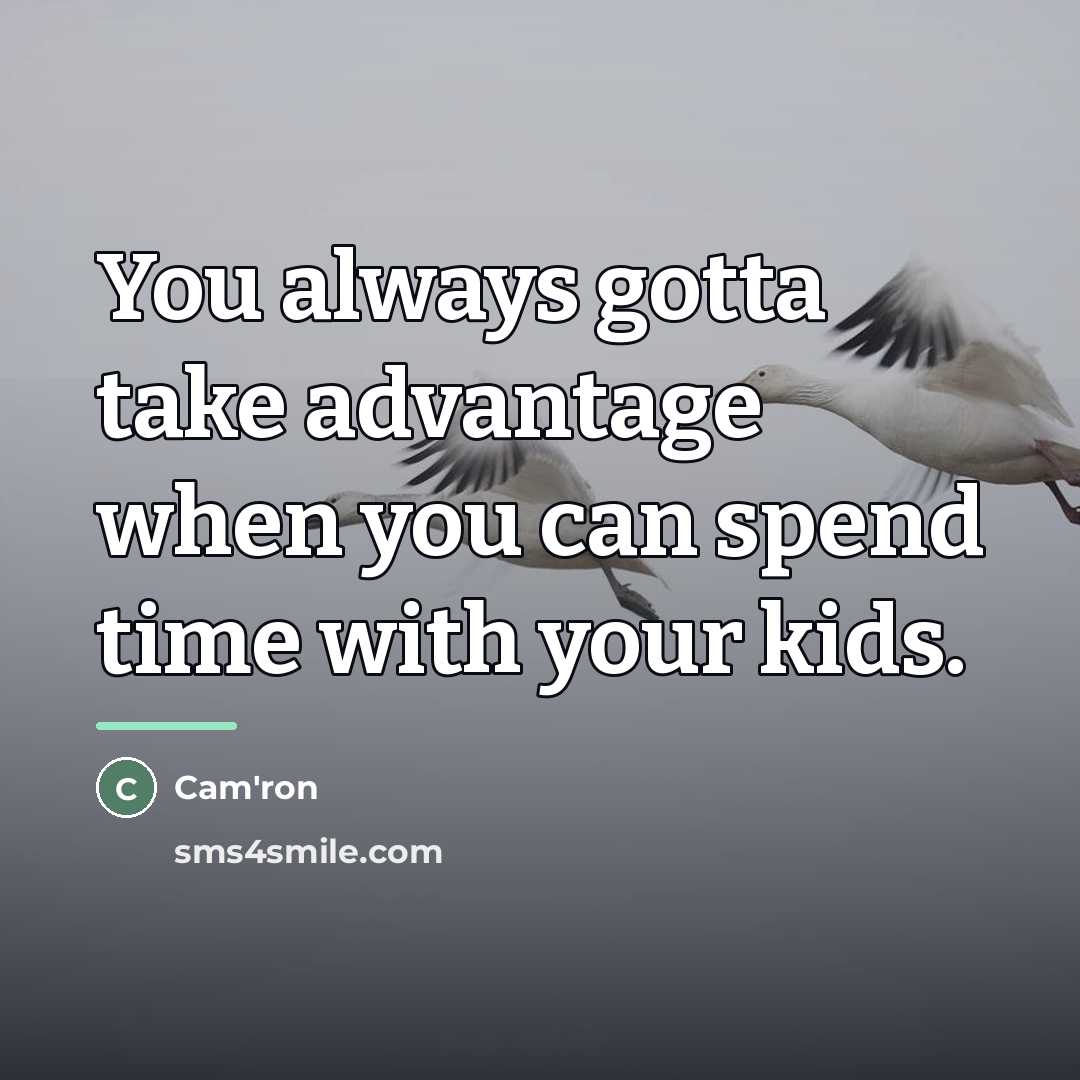“You always gotta take advantage when you can spend time…” quote by Cam'ron