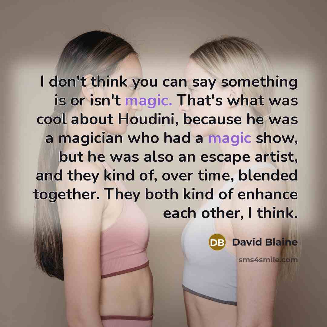 “I don't think you can say something is or isn't…” quote by David Blaine