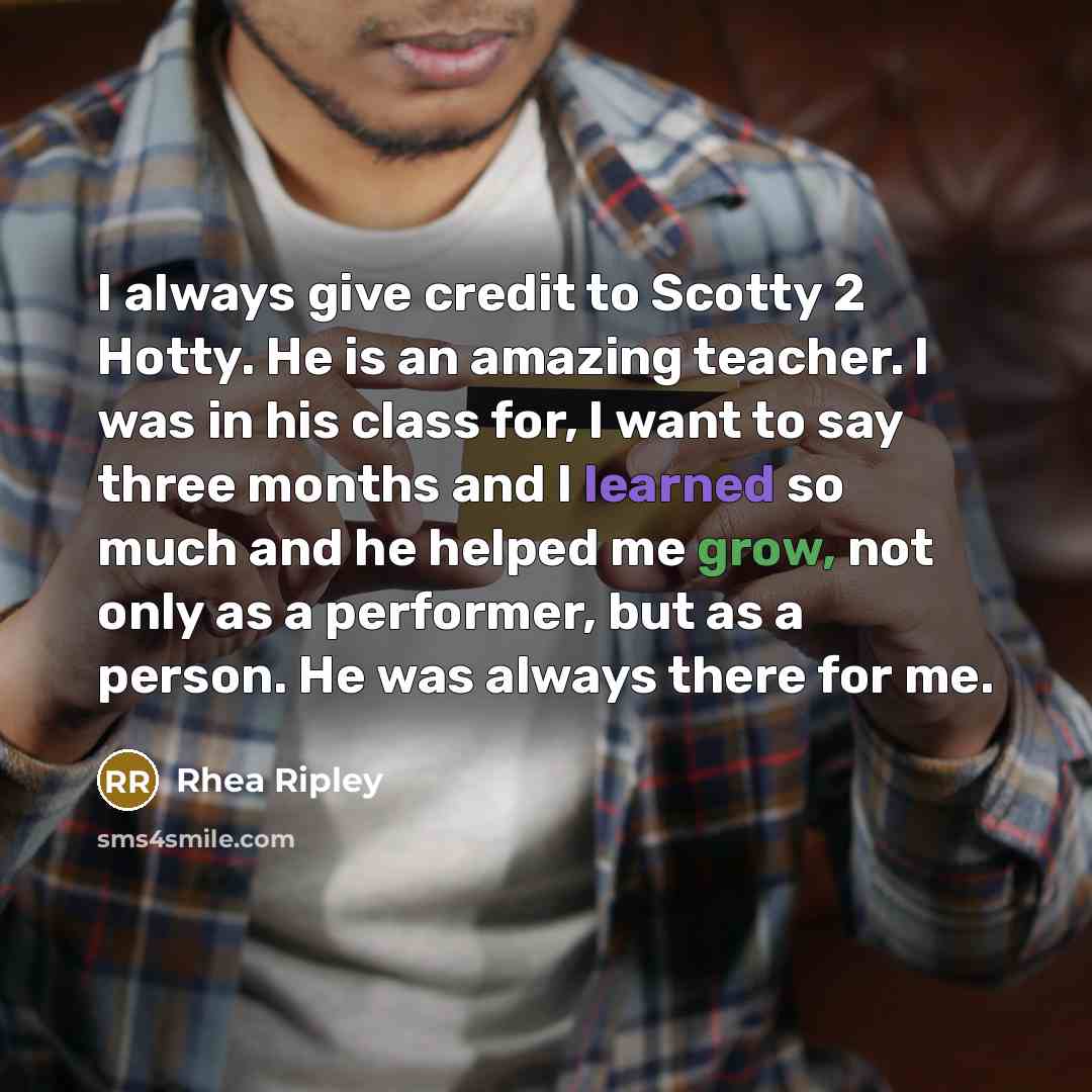 “I always give credit to Scotty 2 Hotty. He is…” quote by Rhea Ripley