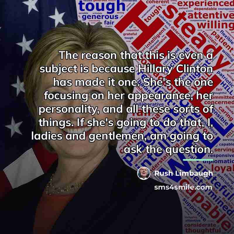 “The reason that this is even a subject is because…” quote by Rush Limbaugh