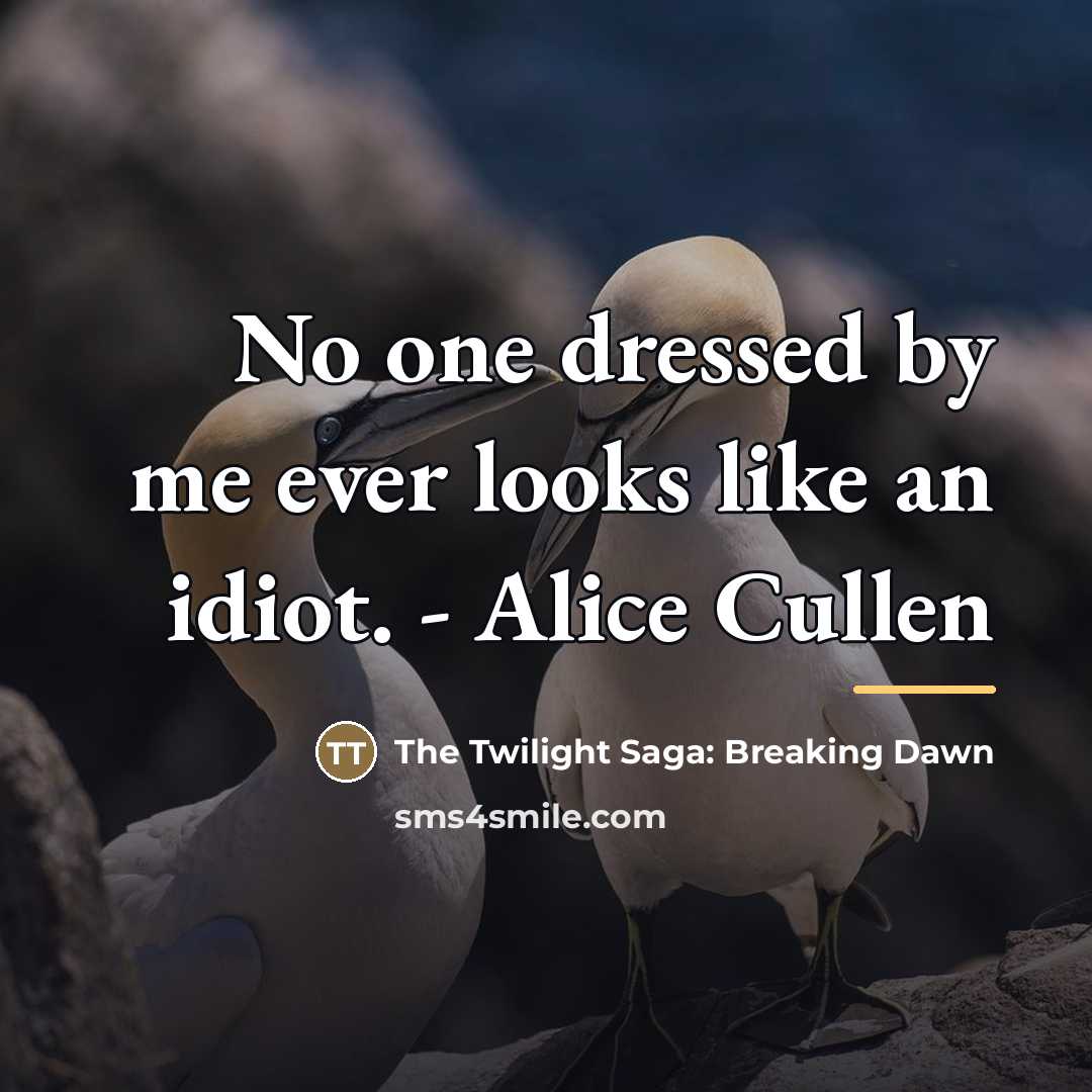“No one dressed by me ever looks like an idiot.…” quote by The Twilight Saga: Breaking Dawn