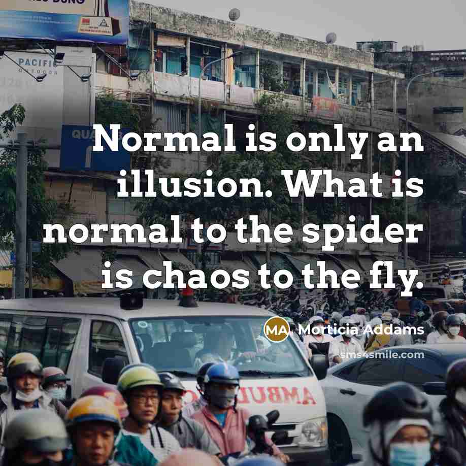 “Normal is only an illusion. What is normal to the…” quote by Morticia Addams