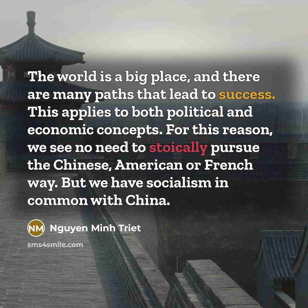 “The world is a big place, and there are many…” quote by Nguyen Minh Triet
