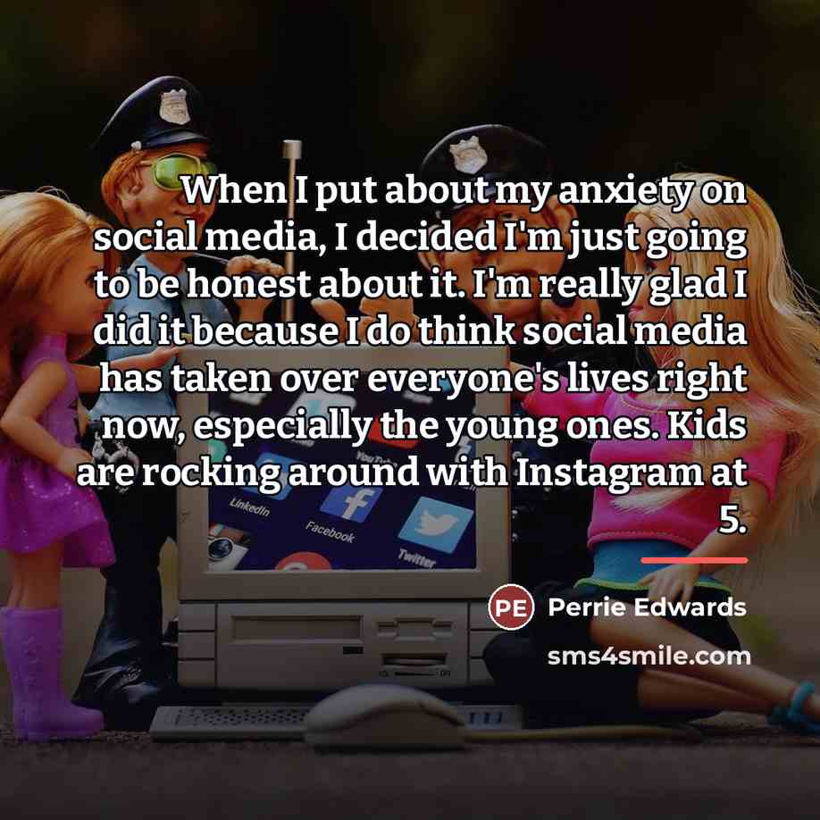 “When I put about my anxiety on social media, I…” quote by Perrie Edwards