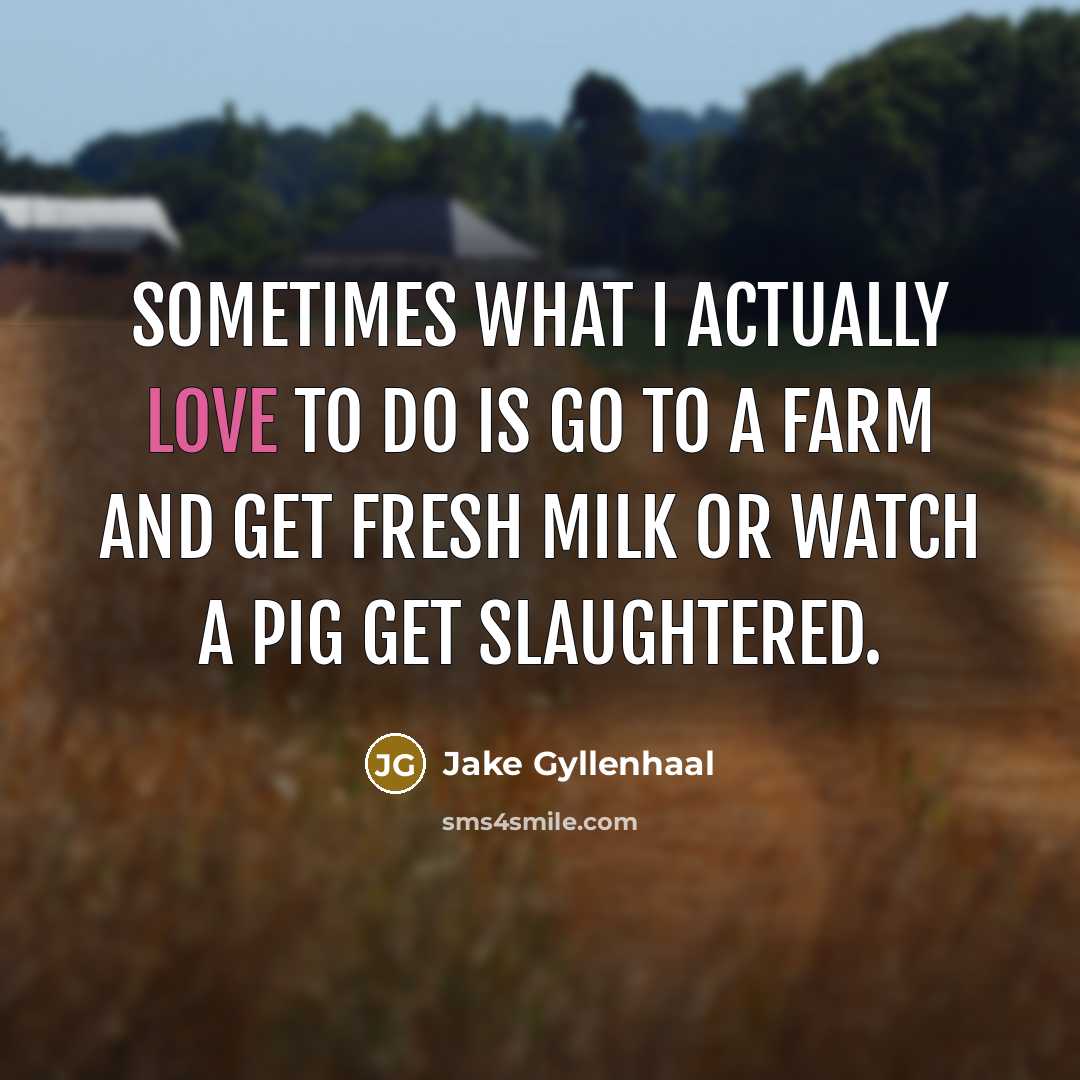 “Sometimes what I actually love to do is go to…” quote by Jake Gyllenhaal