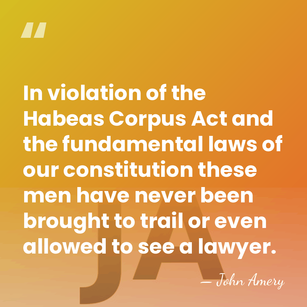 In violation of the Habeas Corpus Act and the fundamental laws of&hellip; - John Amery