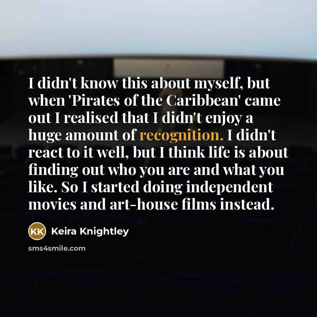 “I didn't know this about myself, but when 'Pirates of…” quote by Keira Knightley