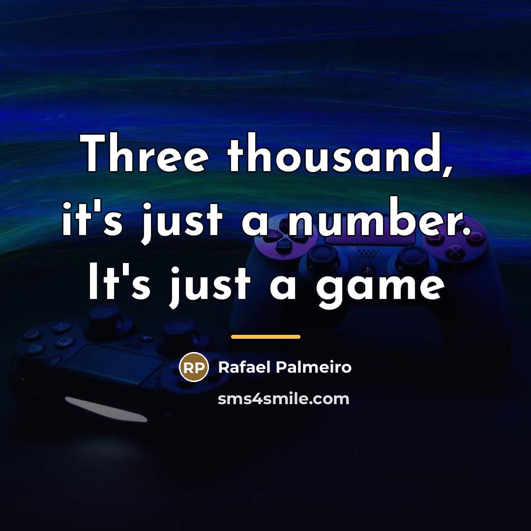 “Three thousand, it's just a number. It's just a game…” quote by Rafael Palmeiro