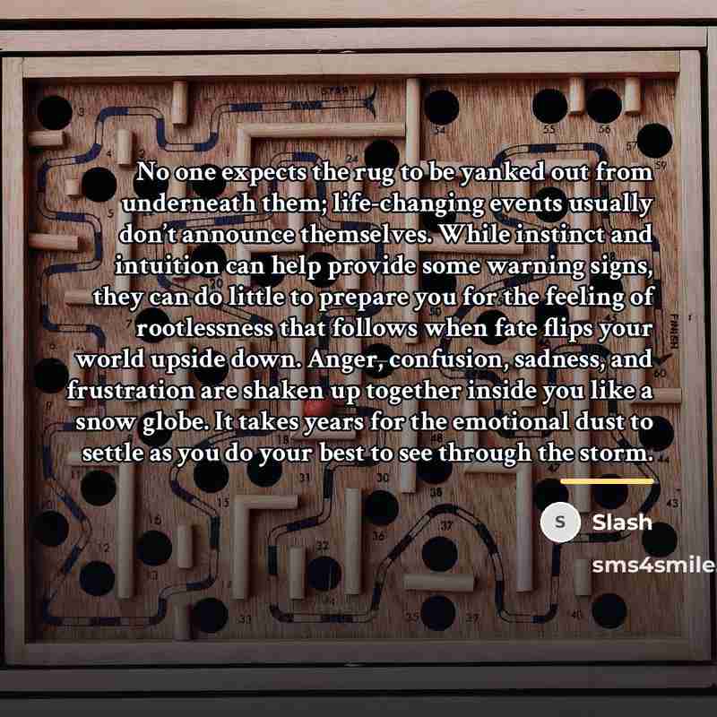“No one expects the rug to be yanked out from…” quote by Slash