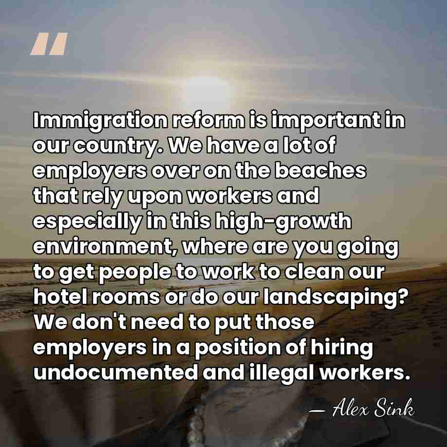 Immigration reform is important in our country. We have a lot of&hellip; - Alex Sink