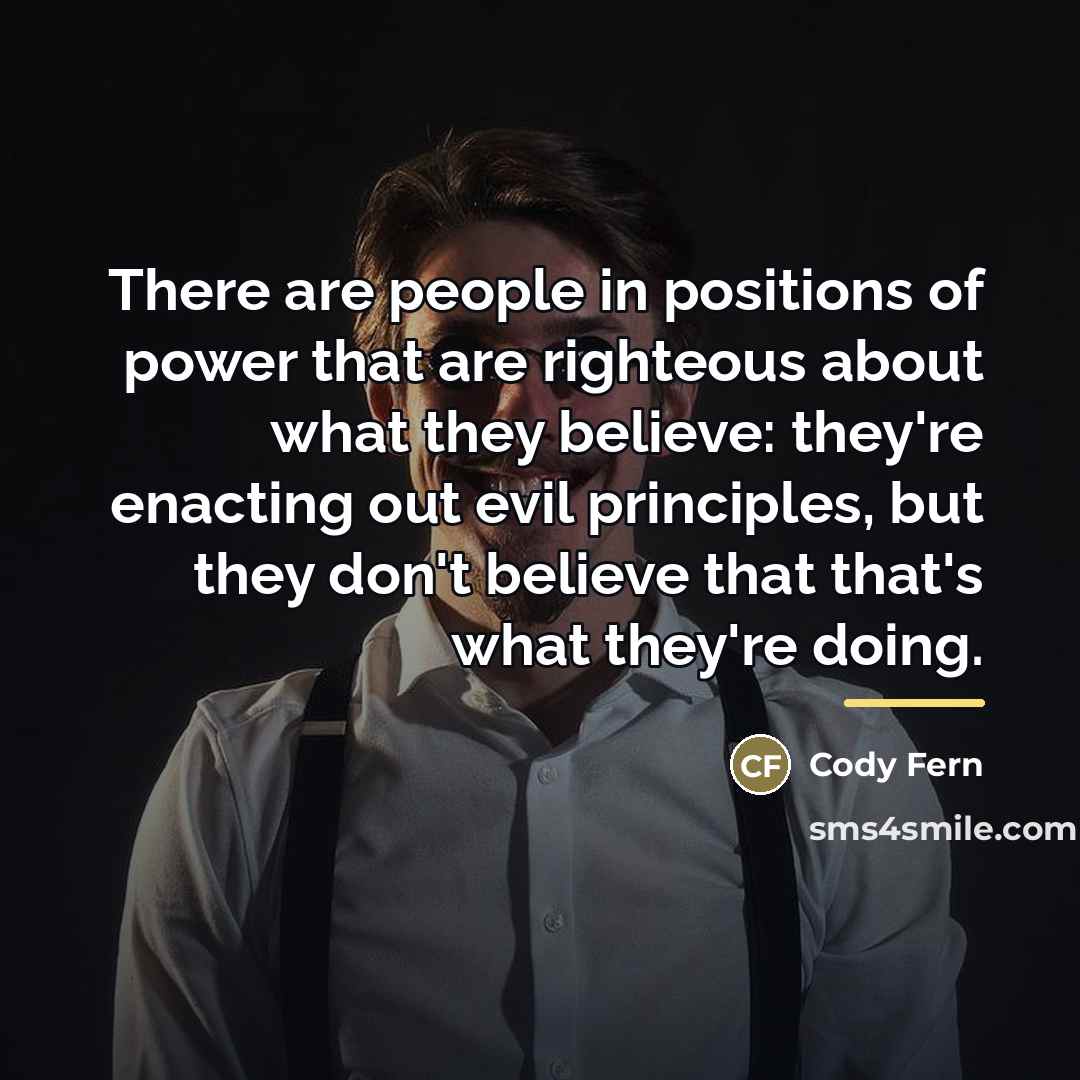 “There are people in positions of power that are righteous…” quote by Cody Fern