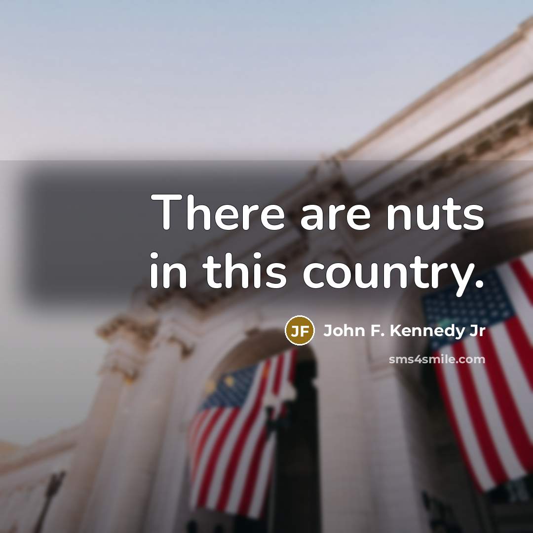 “There are nuts in this country.…” quote by John F. Kennedy Jr