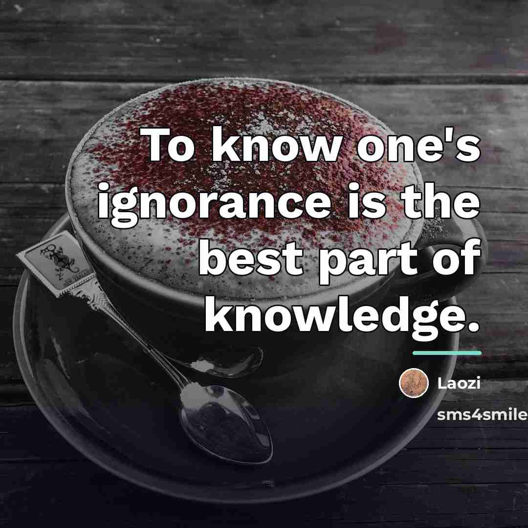 “To know one's ignorance is the best part of knowledge.…” quote by Laozi