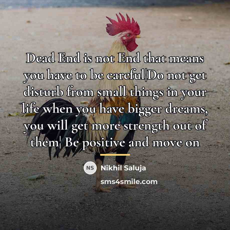 “Dead End is not End that means you have to…” quote by Nikhil Saluja