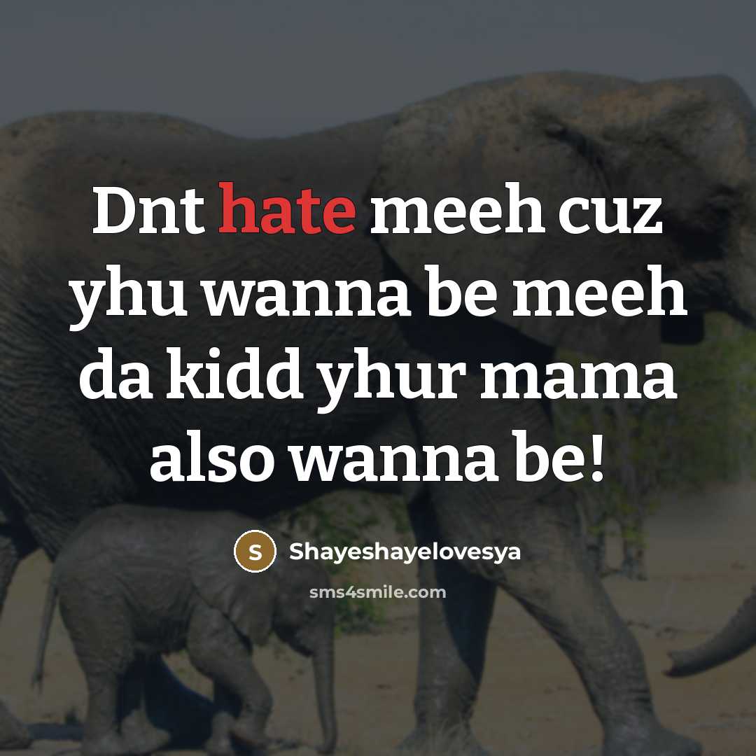 “Dnt hate meeh cuz yhu wanna be meeh da kidd…” quote by Shayeshayelovesya