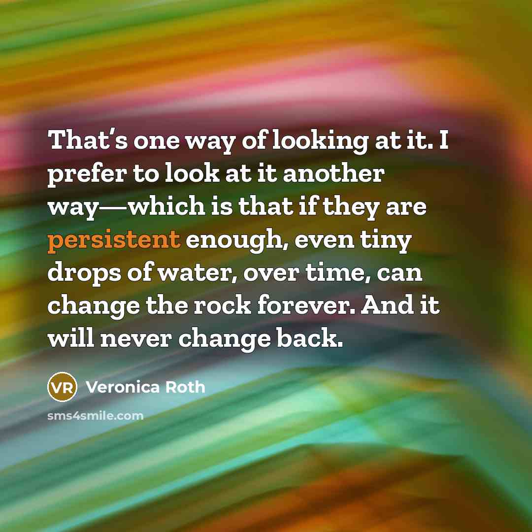 “That’s one way of looking at it. I prefer to…” quote by Veronica Roth