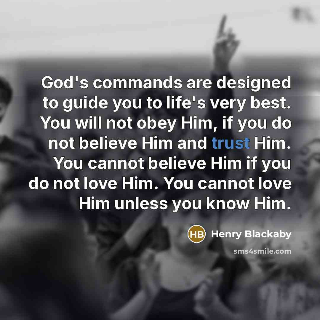 “God's commands are designed to guide you to life's very…” quote by Henry Blackaby