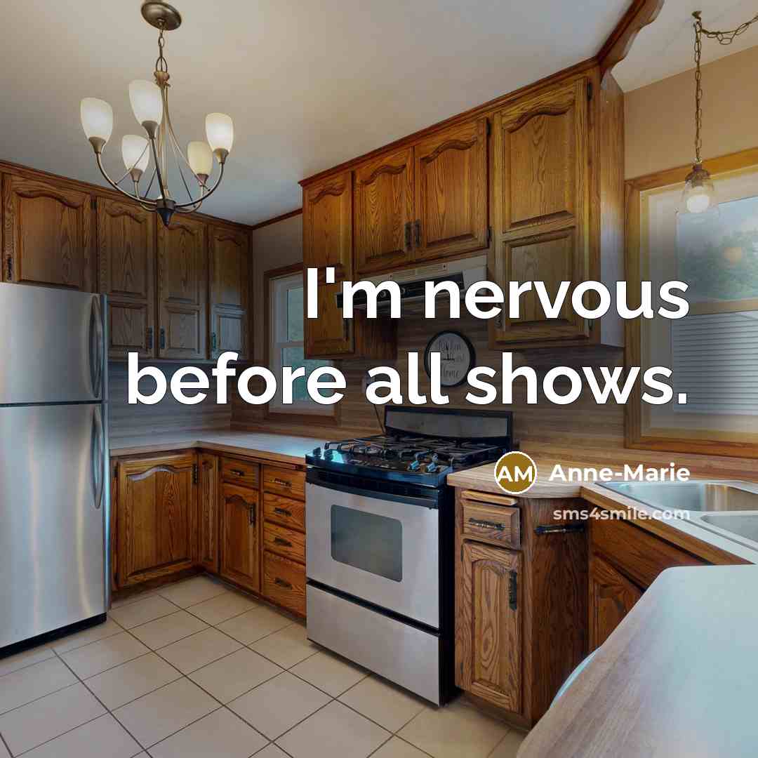 “I'm nervous before all shows.…” quote by Anne-Marie