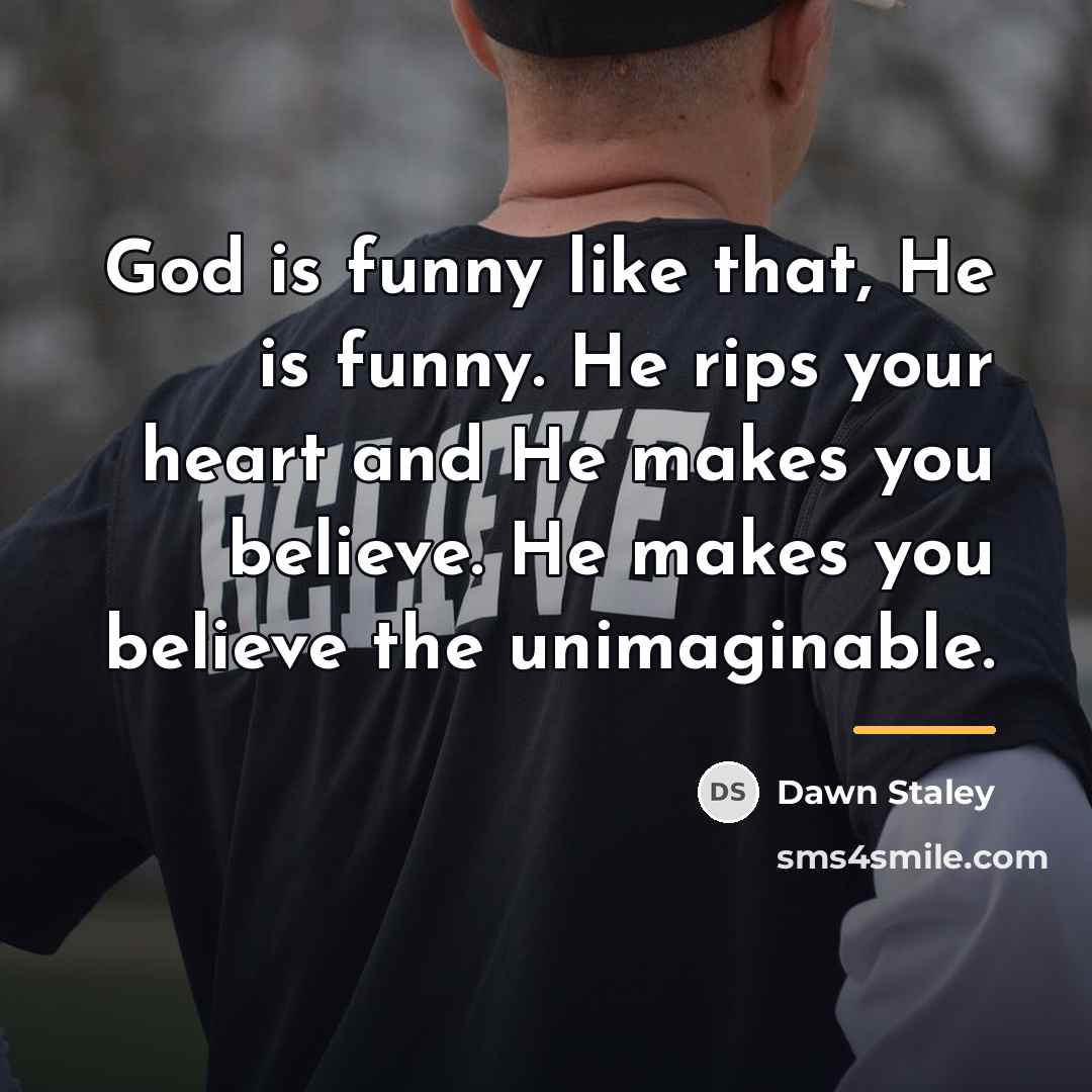 “God is funny like that, He is funny. He rips…” quote by Dawn Staley
