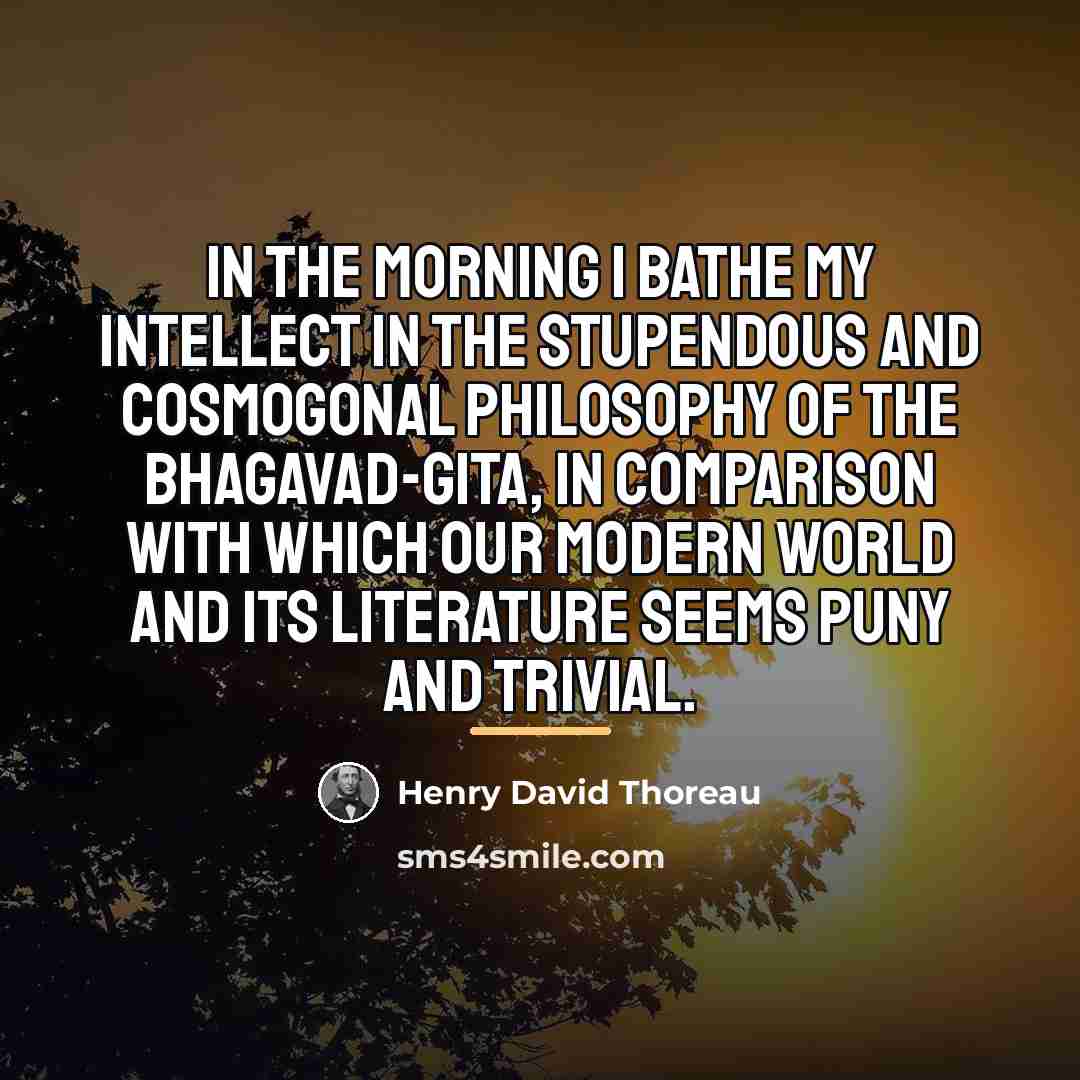 “In the morning I bathe my intellect in the stupendous…” quote by Henry David Thoreau