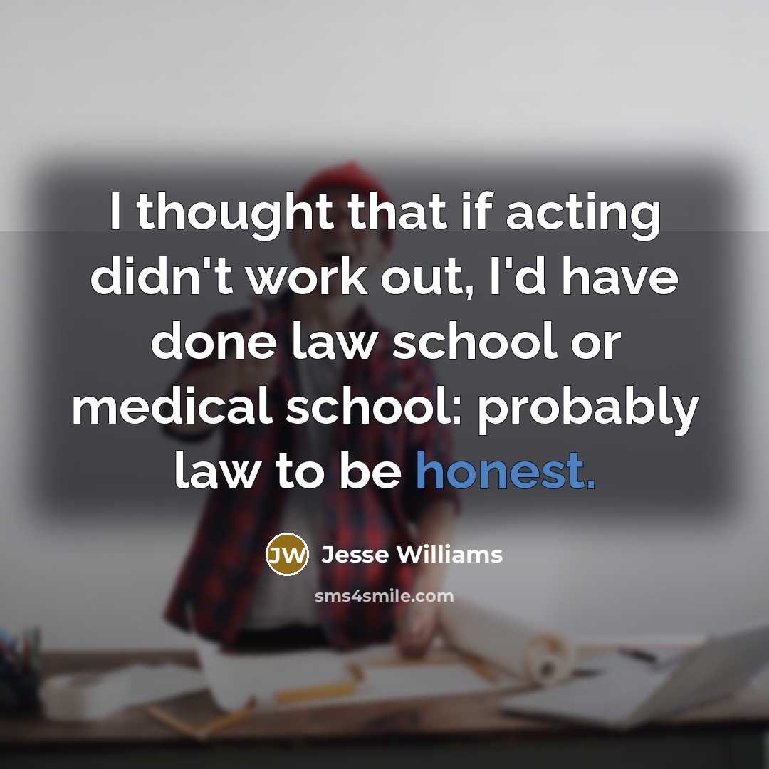 “I thought that if acting didn't work out, I'd have…” quote by Jesse Williams