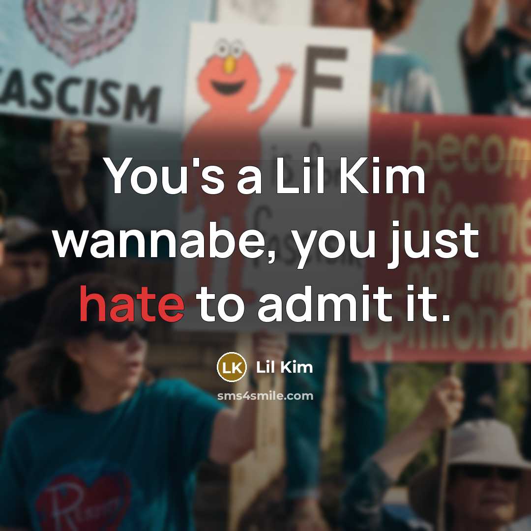 “You's a Lil Kim wannabe, you just hate to admit it.” quote by Lil Kim
