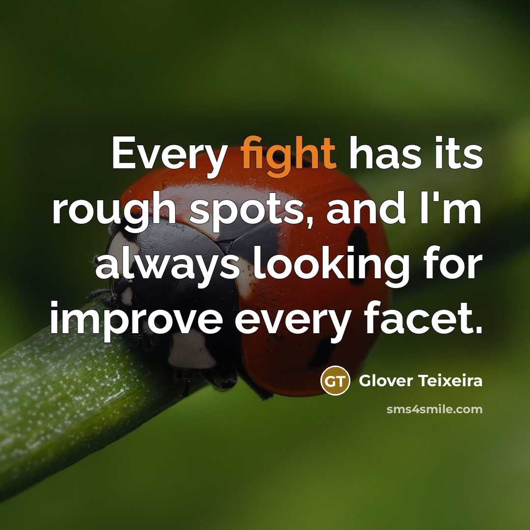 “Every fight has its rough spots, and I'm always looking…” quote by Glover Teixeira
