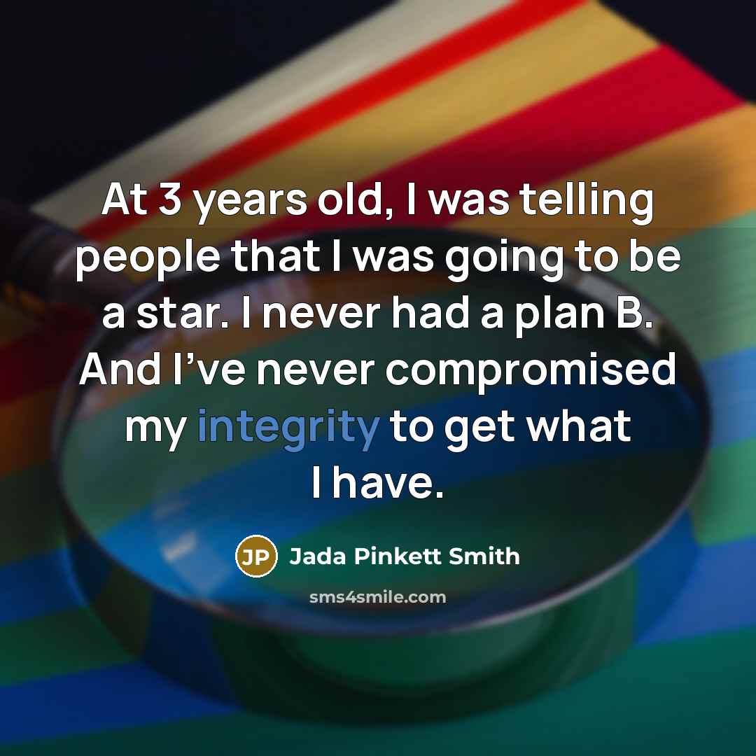 “At 3 years old, I was telling people that I…” quote by Jada Pinkett Smith