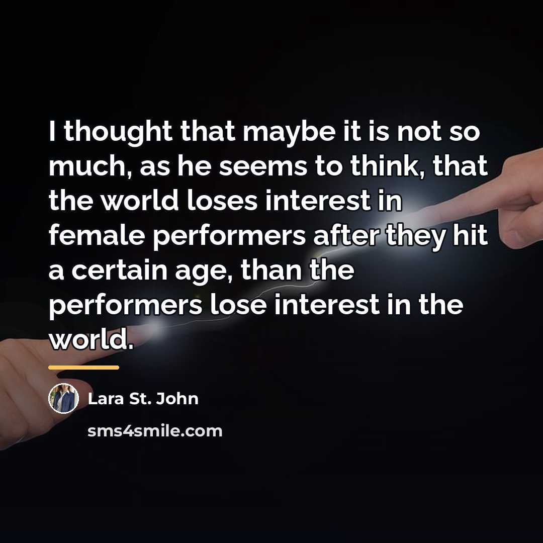 “I thought that maybe it is not so much, as…” quote by Lara St. John