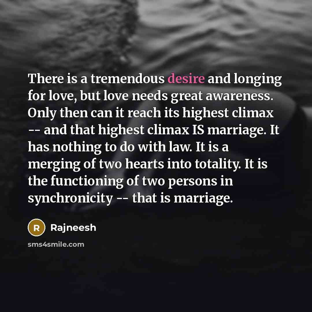 “There is a tremendous desire and longing for love, but…” quote by Rajneesh