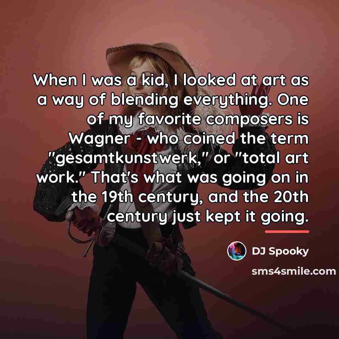 “When I was a kid, I looked at art as…” quote by DJ Spooky