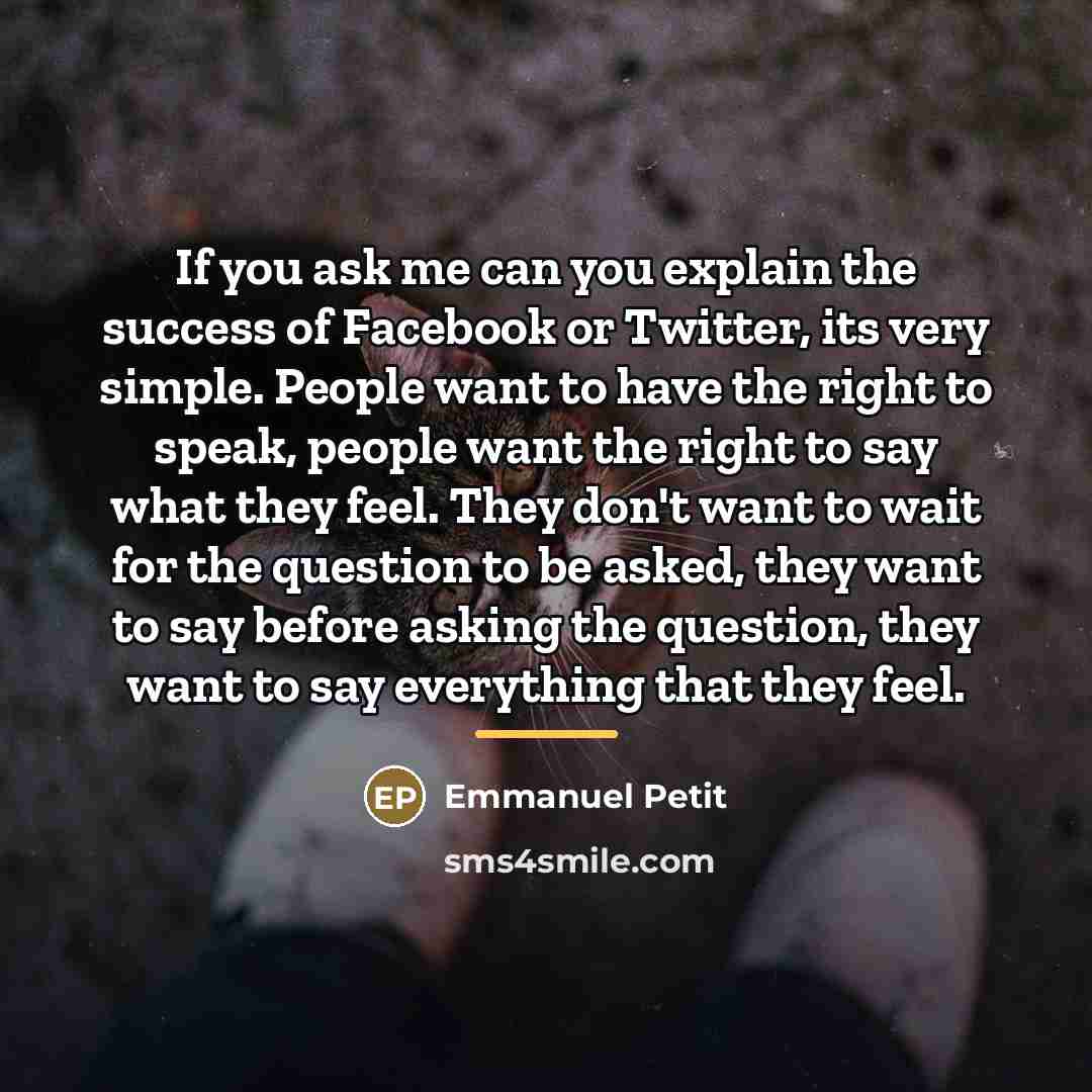 “If you ask me can you explain the success of…” quote by Emmanuel Petit