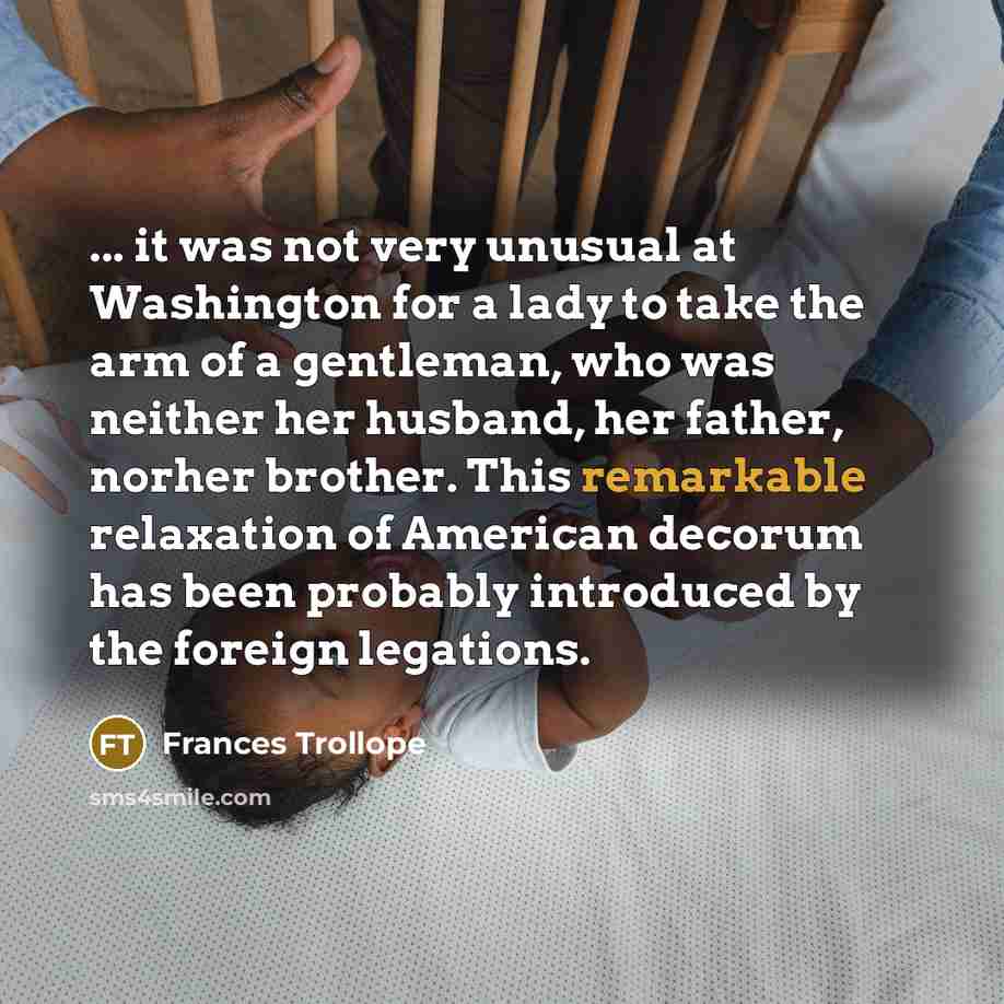 “... it was not very unusual at Washington for a…” quote by Frances Trollope