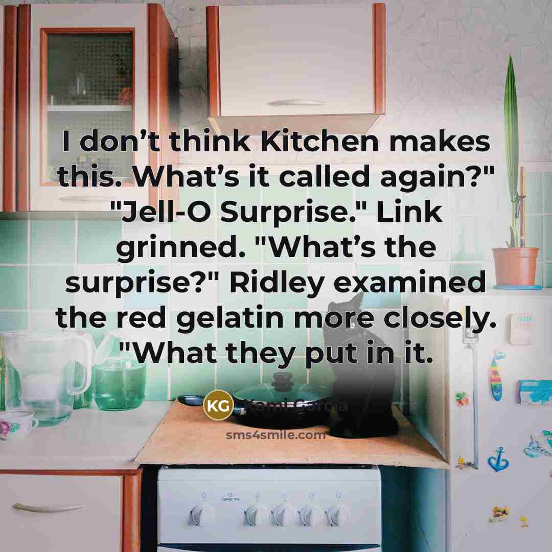 “I don’t think Kitchen makes this. What’s it called again?"…” quote by Kami Garcia