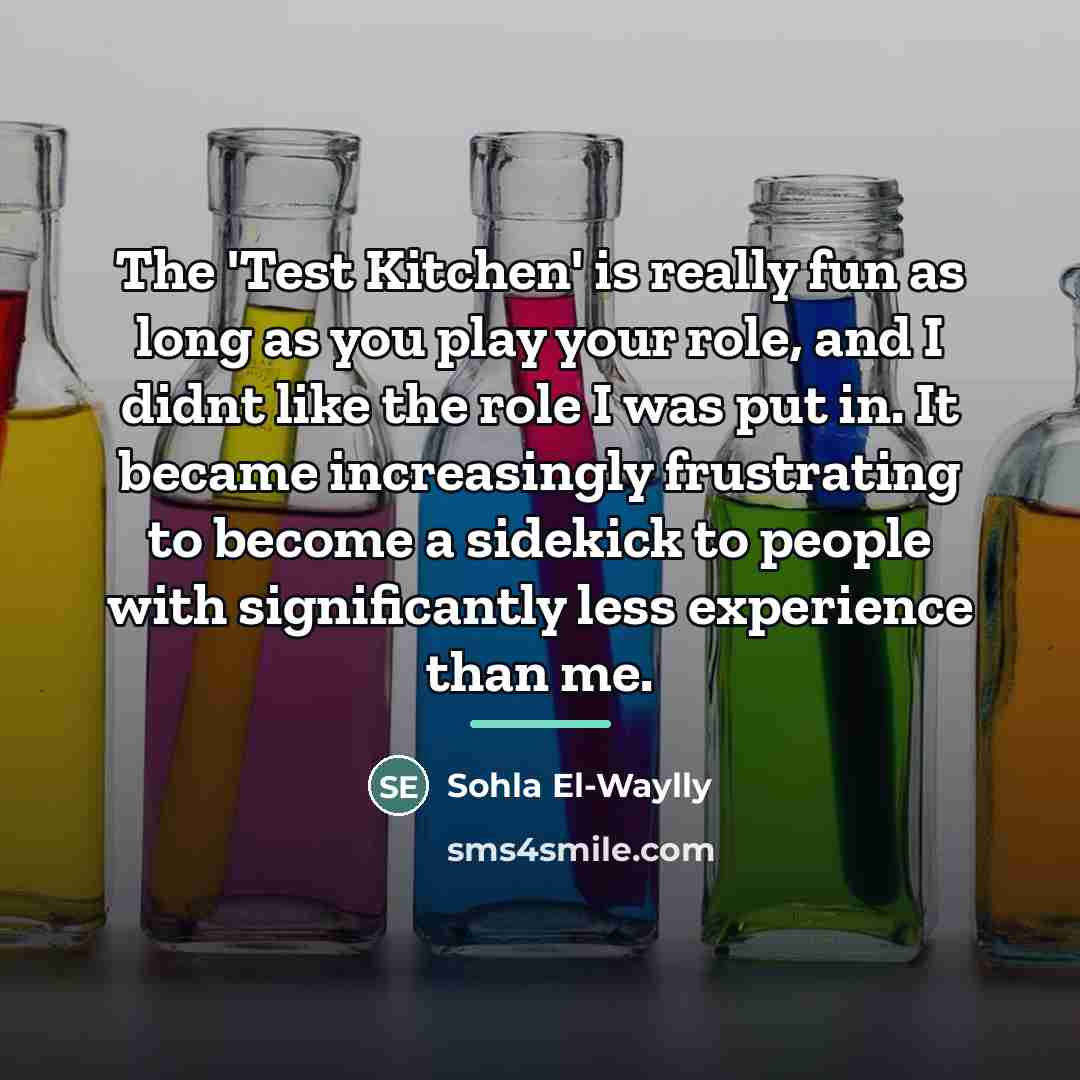 “The 'Test Kitchen' is really fun as long as you…” quote by Sohla El-Waylly