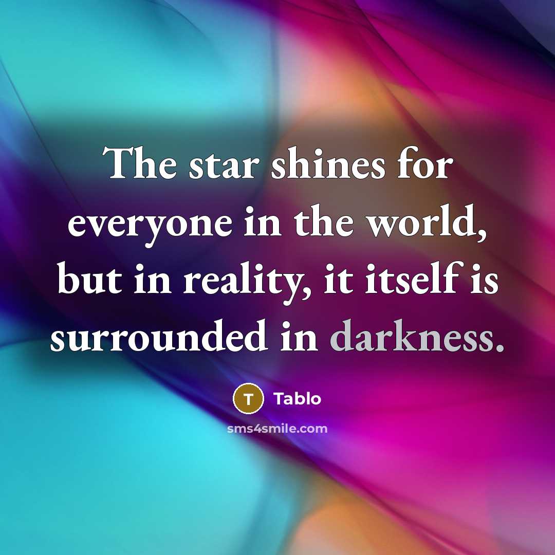 “The star shines for everyone in the world, but in…” quote by Tablo