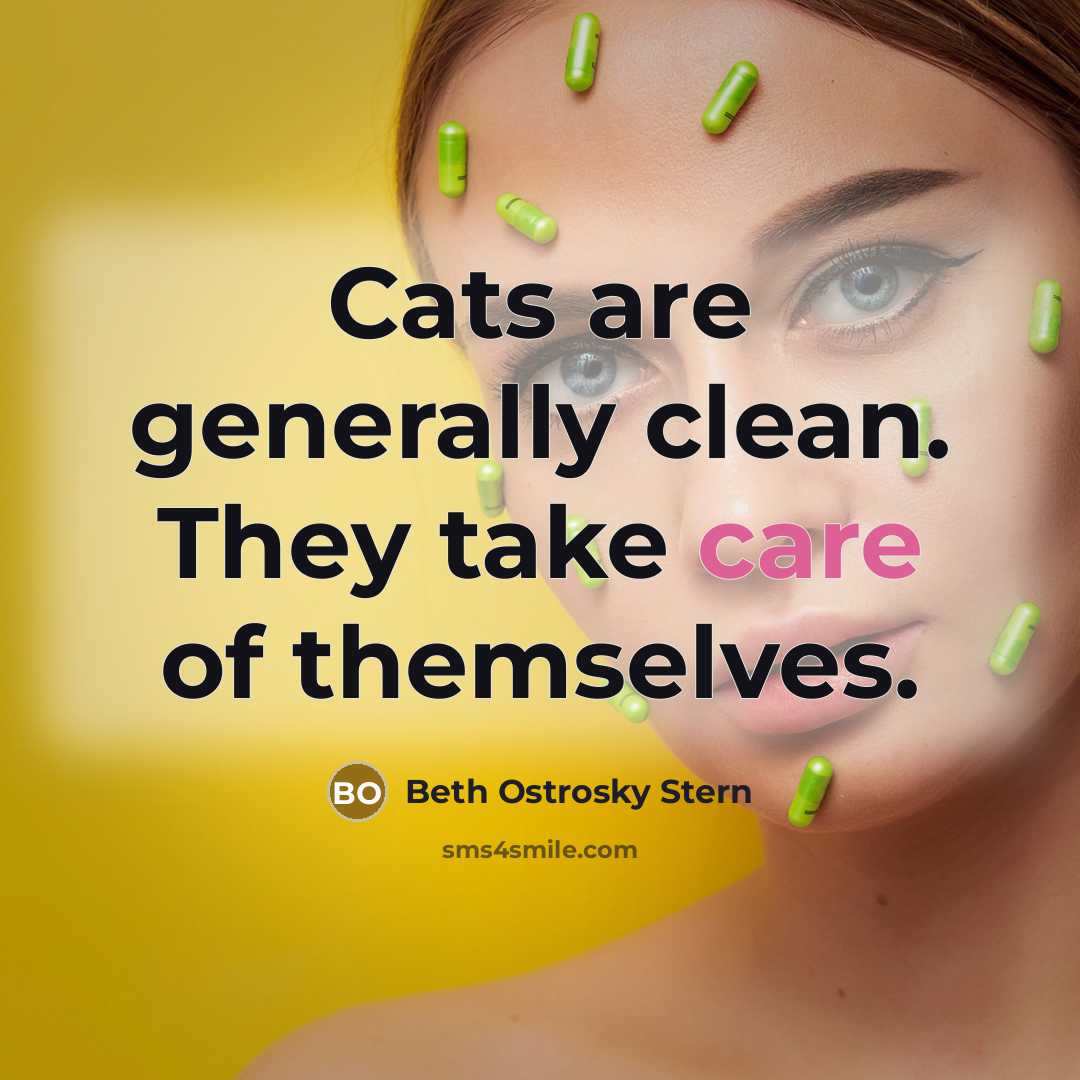 “Cats are generally clean. They take care of themselves.…” quote by Beth Ostrosky Stern