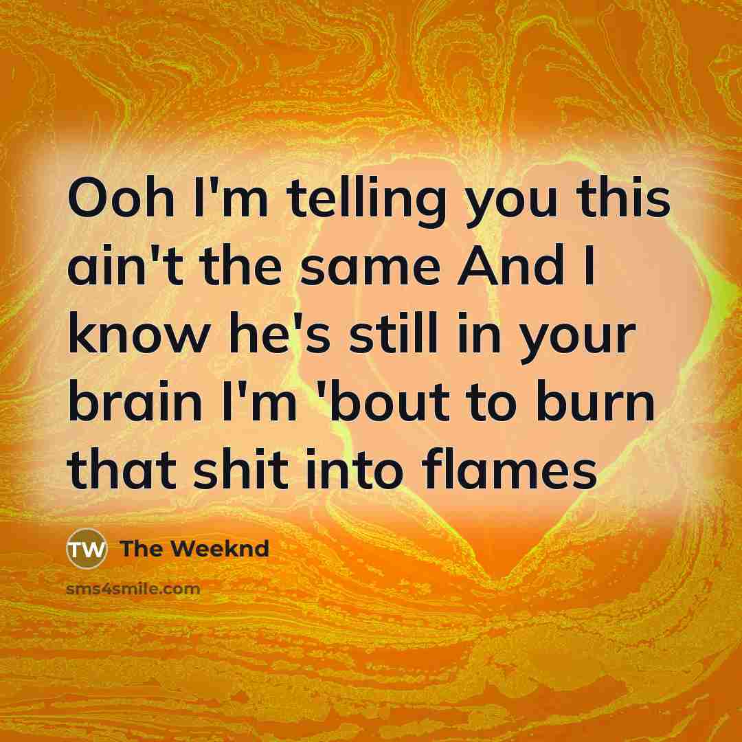“Ooh I'm telling you this ain't the same And I…” quote by The Weeknd