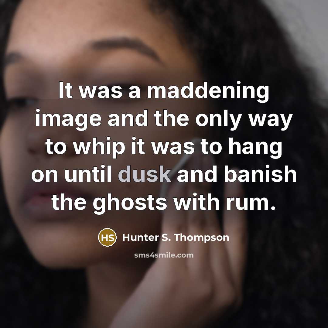 “It was a maddening image and the only way to…” quote by Hunter S. Thompson