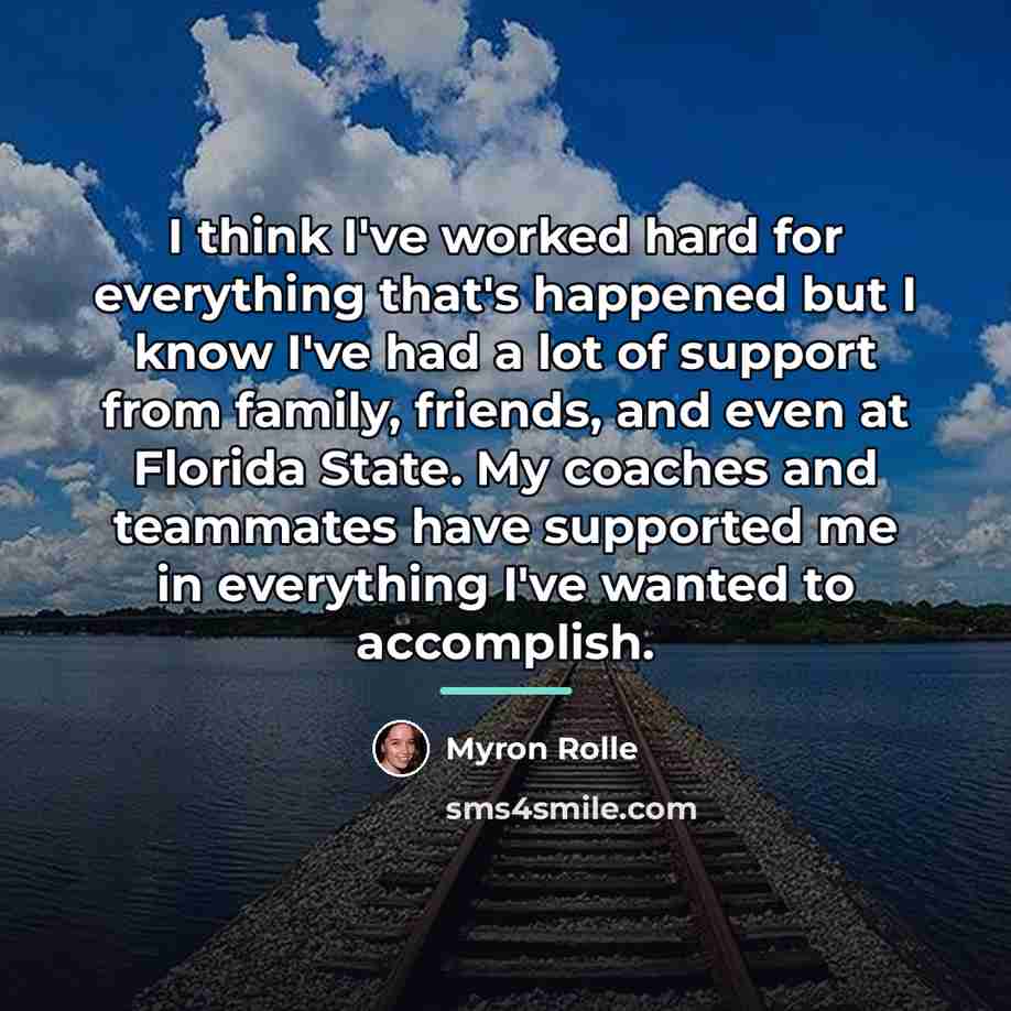 “I think I've worked hard for everything that's happened but…” quote by Myron Rolle
