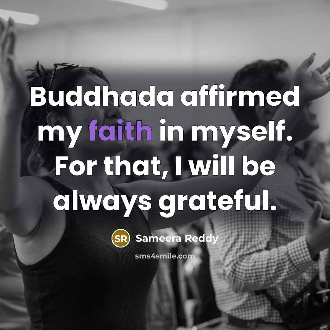 “Buddhada affirmed my faith in myself. For that, I will…” quote by Sameera Reddy